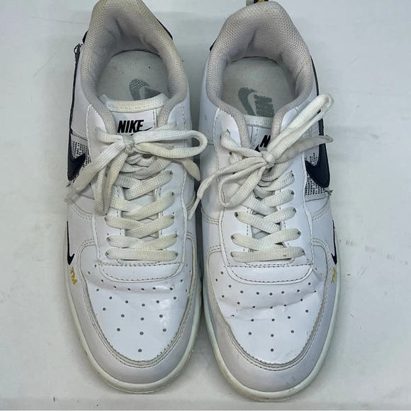 Nike Air Force 1 AJ7747-100 White/Black Size 38 Preowned - Picture 12 of 14